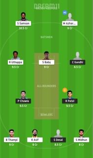 GUJ vs KER Dream11 Fantasy Suggestion #2